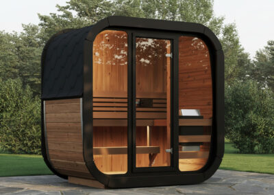 sauna Ice Cube Lux Mini da terrazzo e giardino