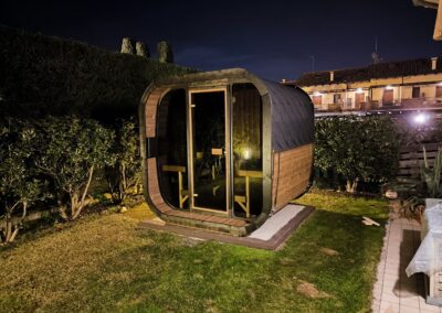 sauna da esterno Ice cube Lux vidta notturna 2