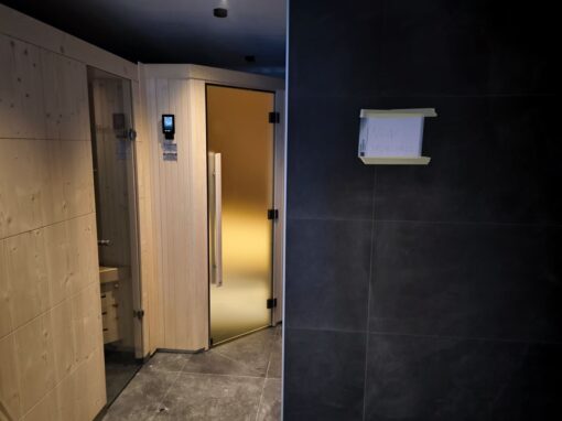 Sauna harmony tylö su misura in un residence di montagna a belluno