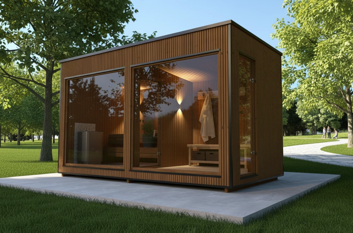 sauna da esterno modern 
