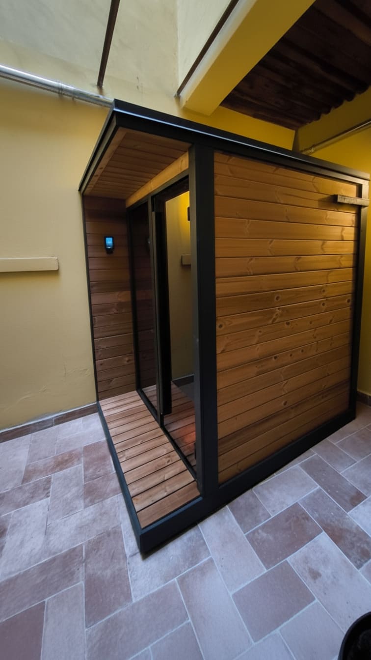 Sauna Borealis LIfeclass foto esterno laterale