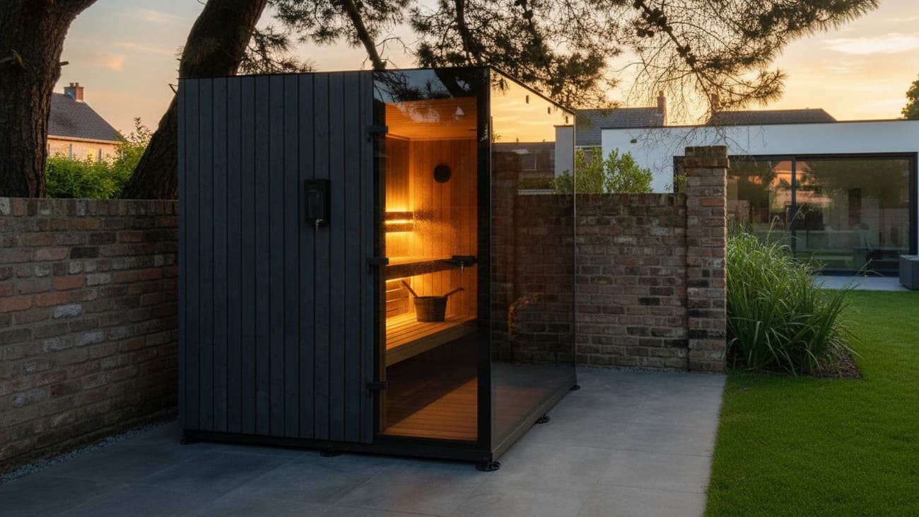 Sauna da esterno di lusso Shou Sugi Ban