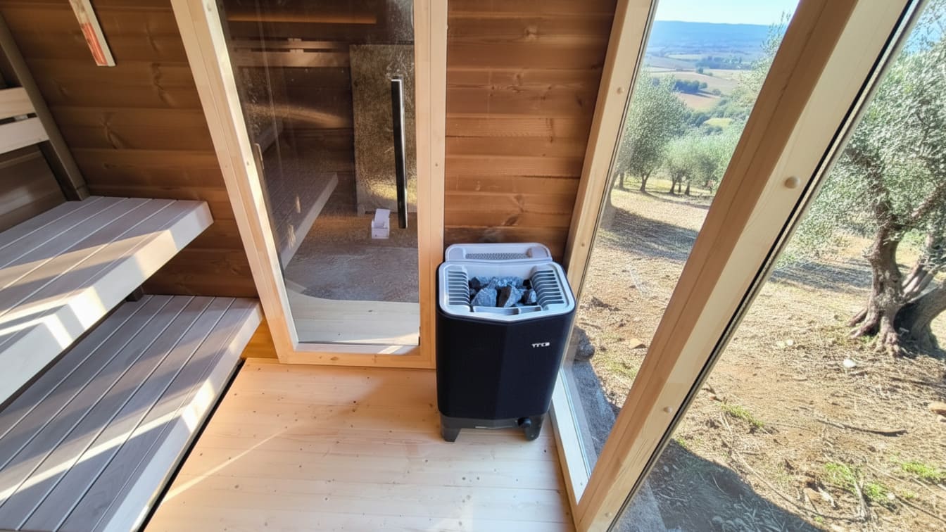 Sauna Lifeclass Patio L con biosauna