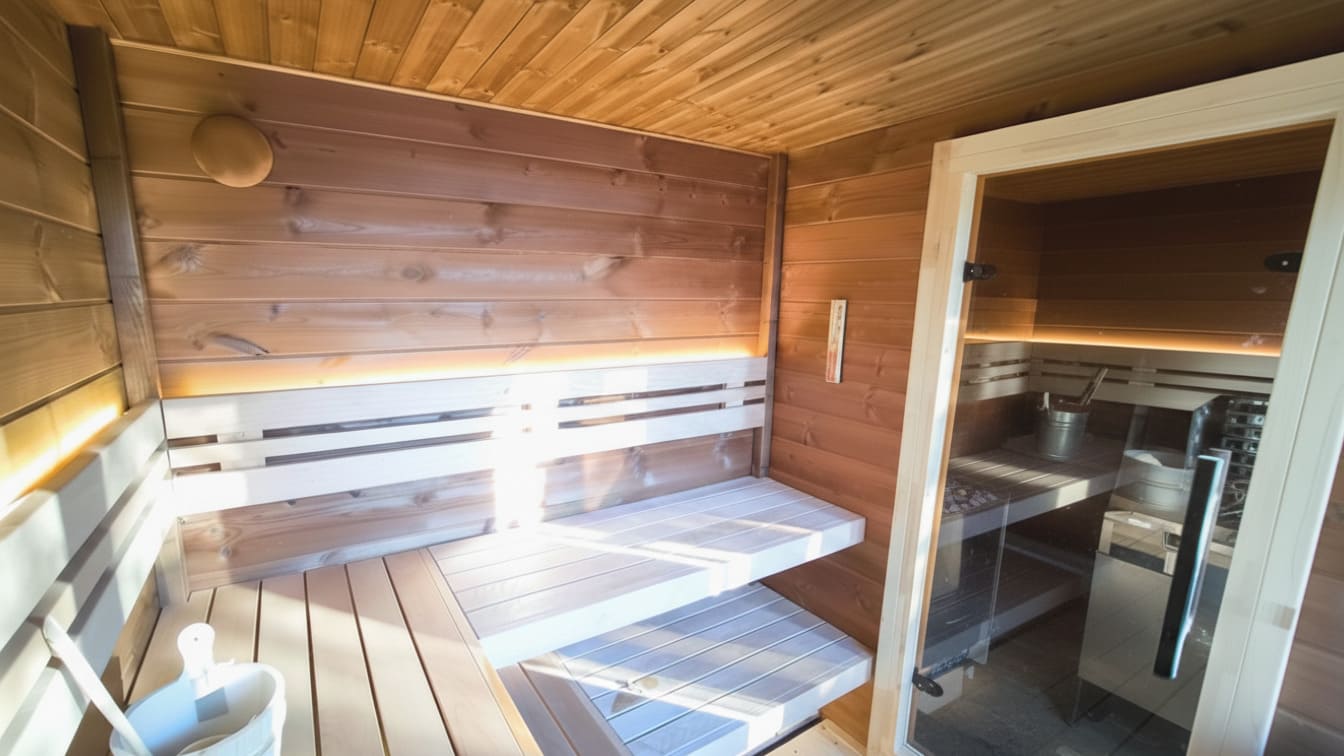 Sauna PAtio L installata in Toscana