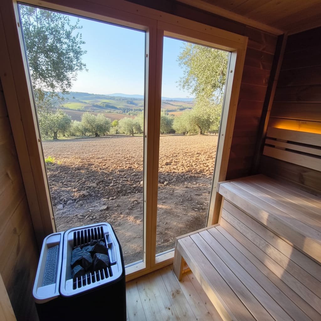 Sauna Patio L in colline toscane