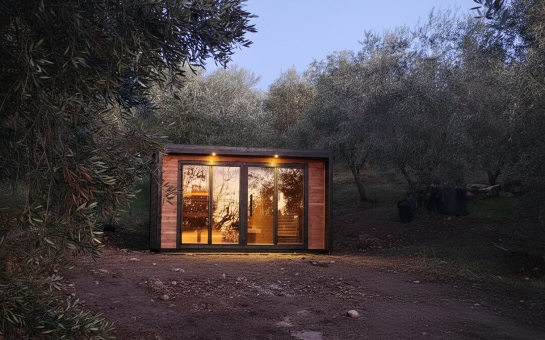 Sauna da esterno Patio L con stanza relax nelle colline toscane