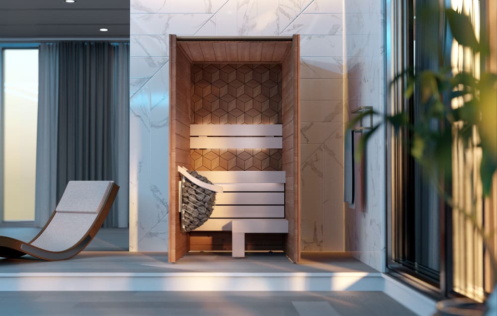 vista interna sauna da interni Como 1