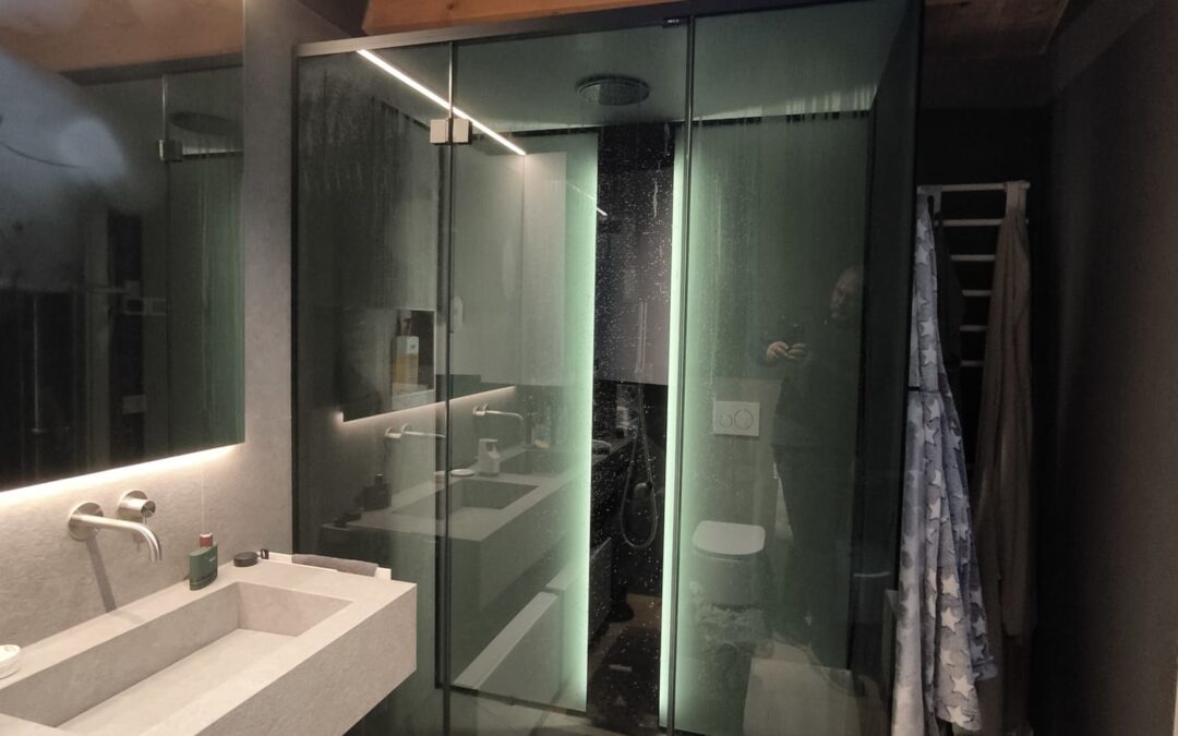 Bagno turco per casa a Vicenza: installazione Tylo Vista 160×90 in appartamento di pregio