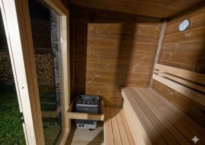 sauna patio XXS vista interna