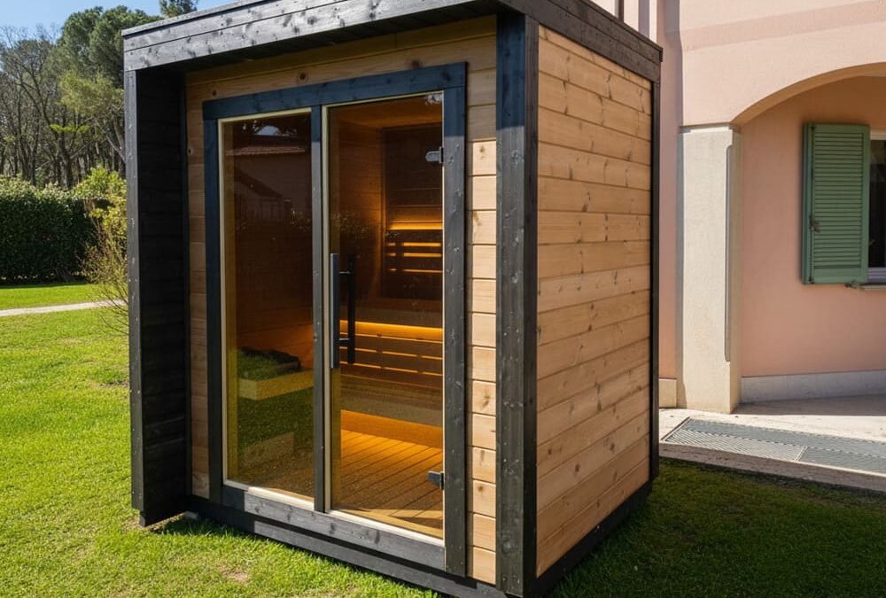 Sauna da giardino Patio XXS installata in villa – Emilia Romagna