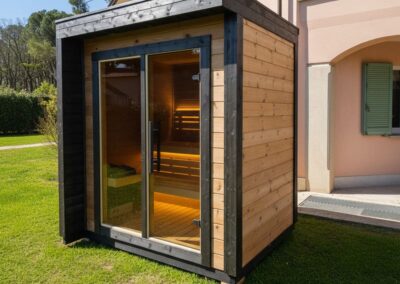 vista frontale sauna Patio XXS Lifeclass