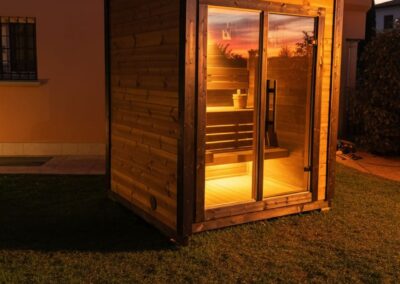 vista tramonto sauna Patio XXS