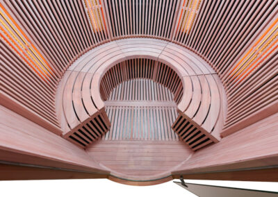 vista interna sauna moon
