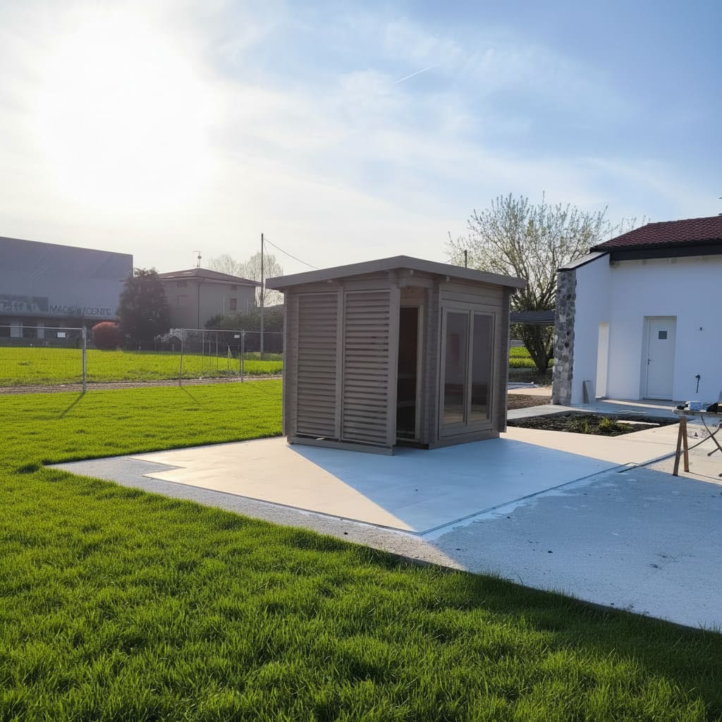 sauna Lifeclass Panorama Plus da esterno