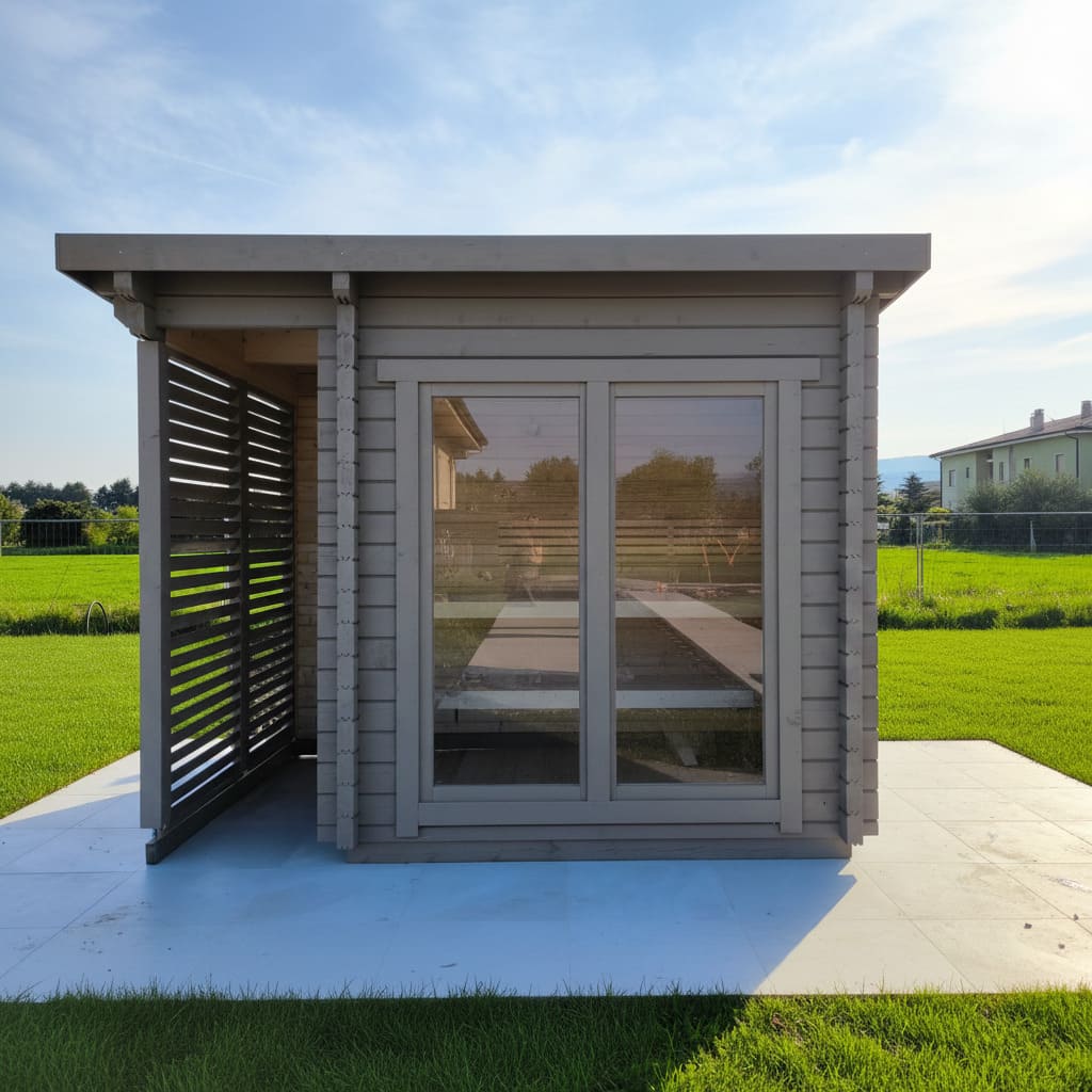 sauna Lifeclass Panorama Plus da giardino