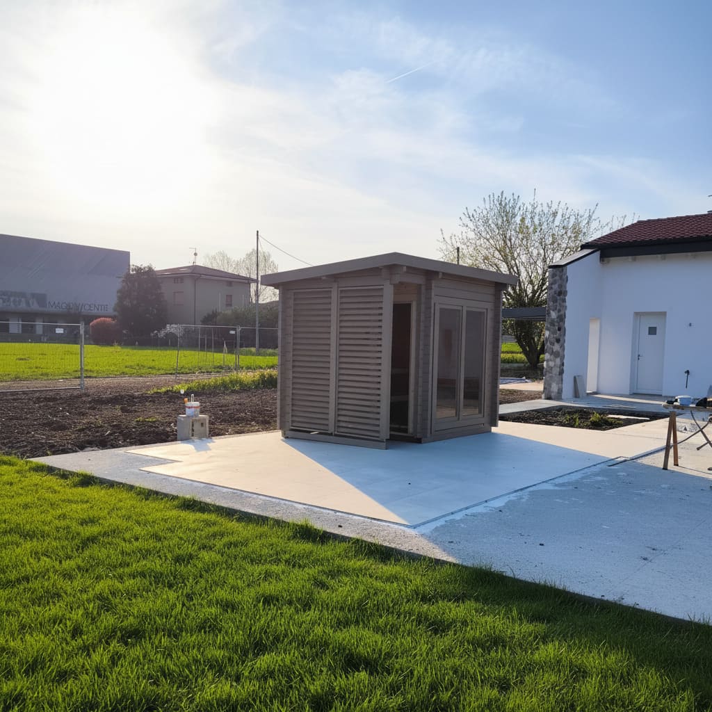 sauna Lifeclass Panorama Plus per giardino