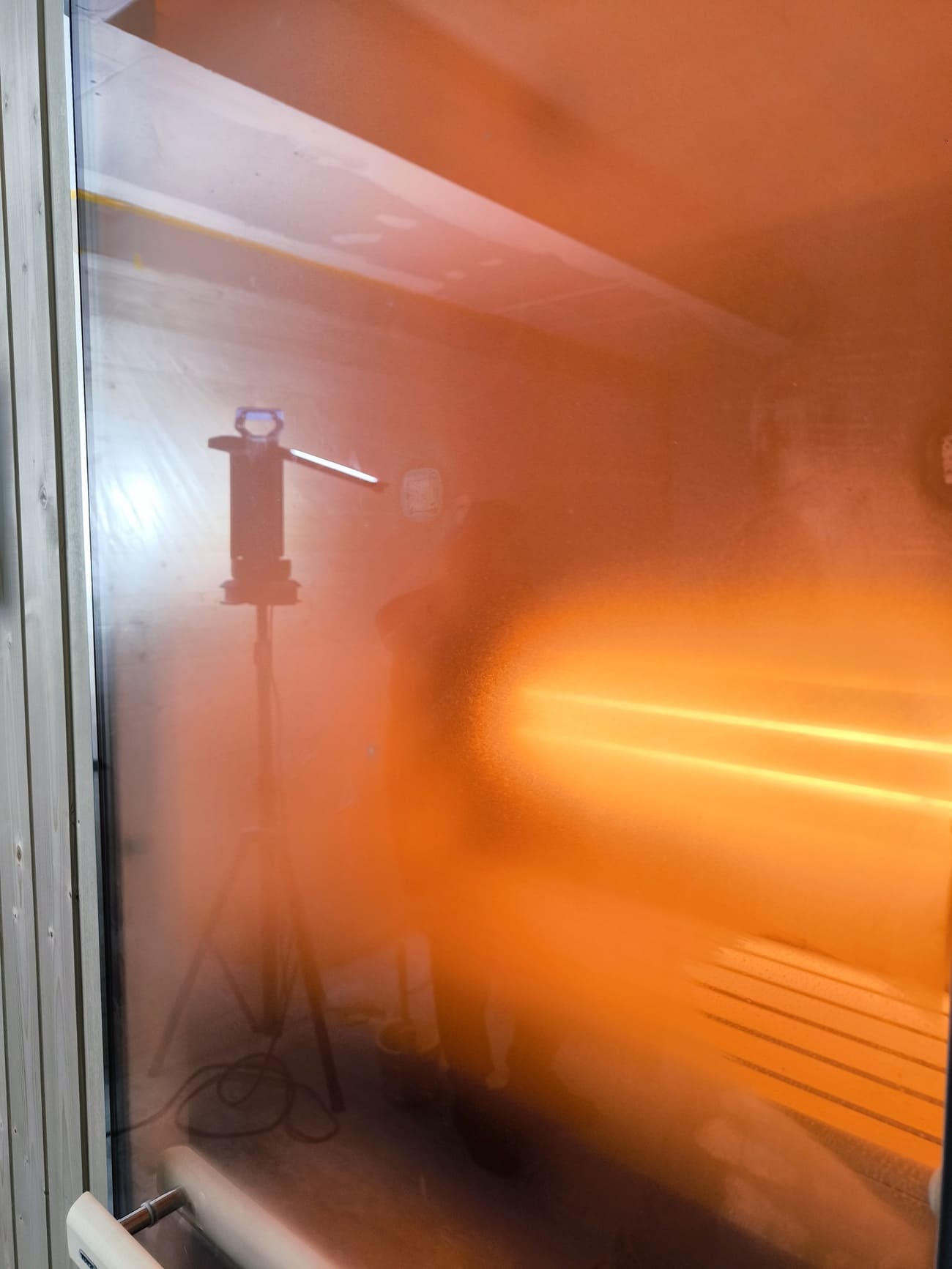 vetrata porta con vapore biosauna