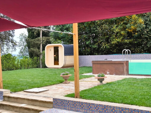 Sauna da giardino Ice Cube 200×205 in villa privata sulle colline toscane