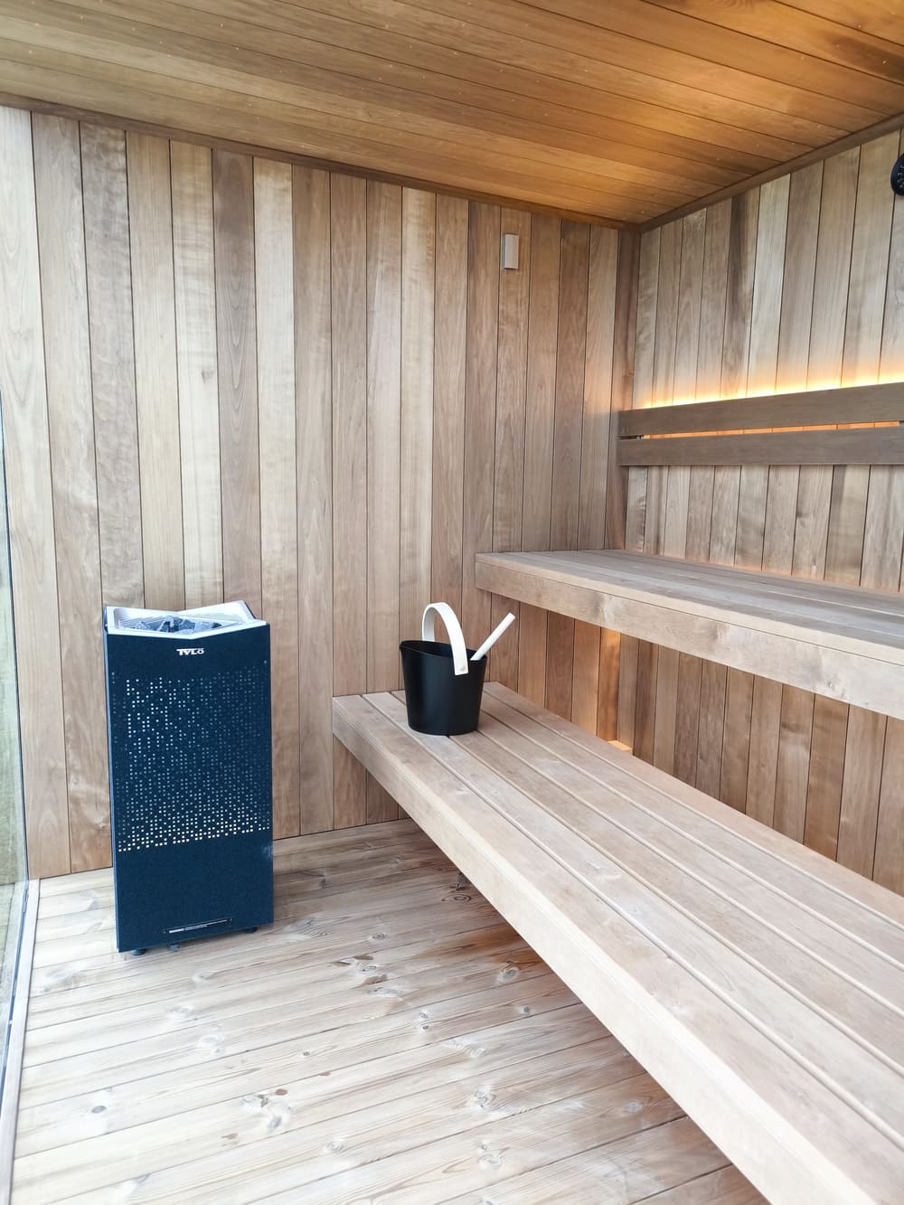 interni sauna Perfection con Stufa Tylo Crown