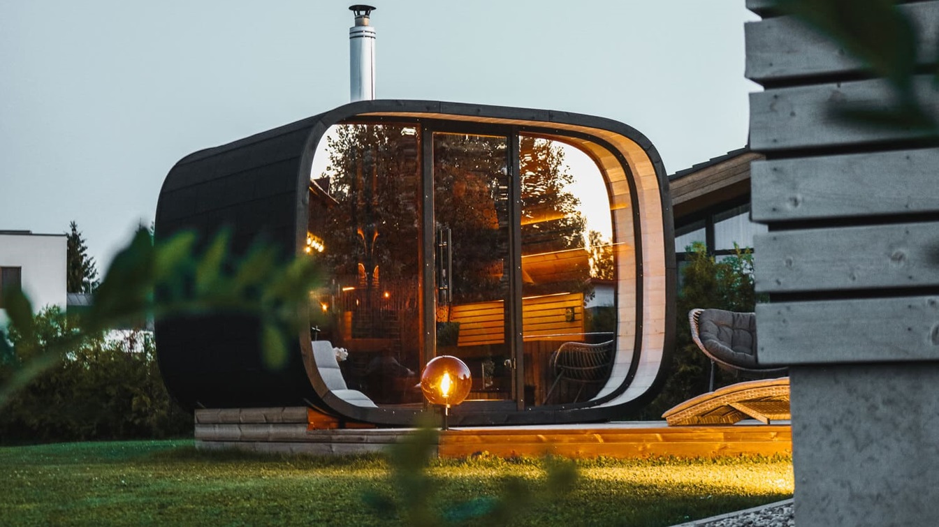 sauna round cube
