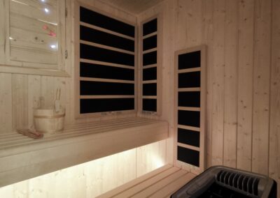 sauna Harmony Tylö con stufa sense a infrarossi integrati