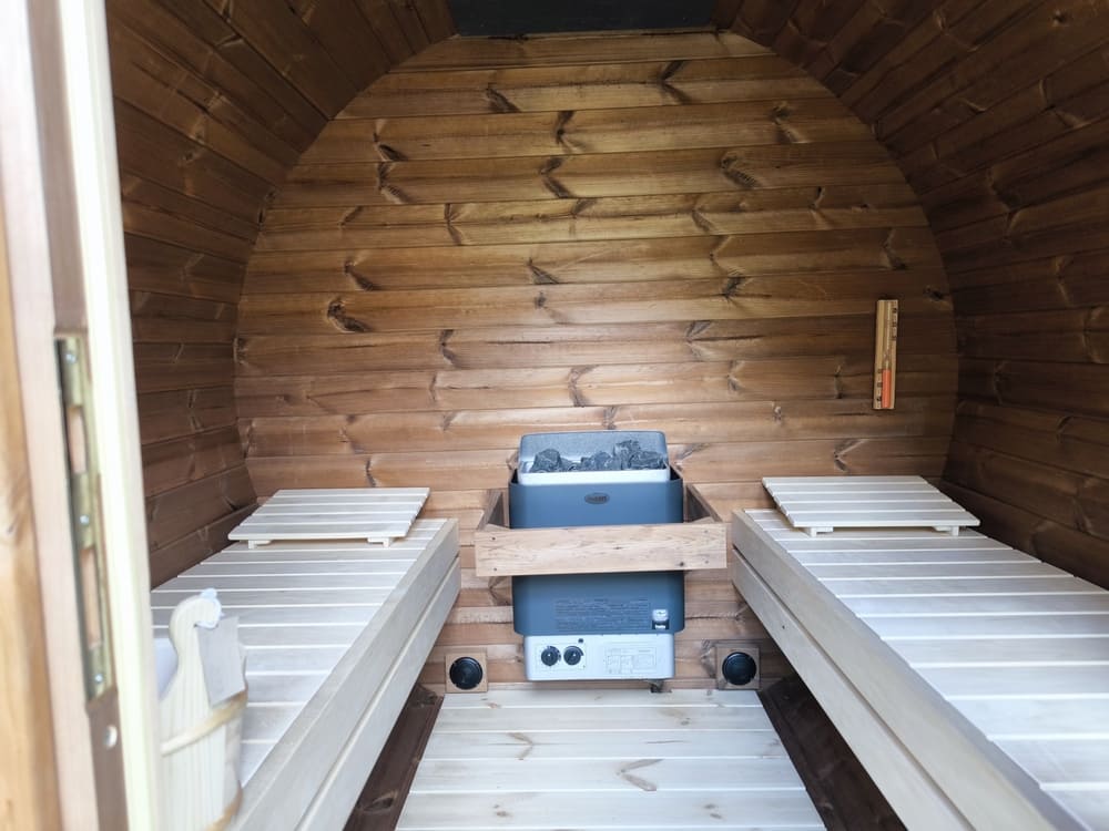 interno sauna a botte