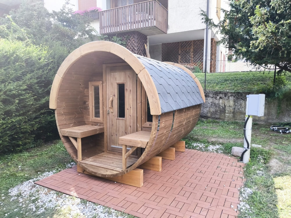 sauna a botte in termotrattato
