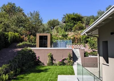 Spa da giardino sul lago di Garda: sauna Viva 210 e vasca idromassaggio