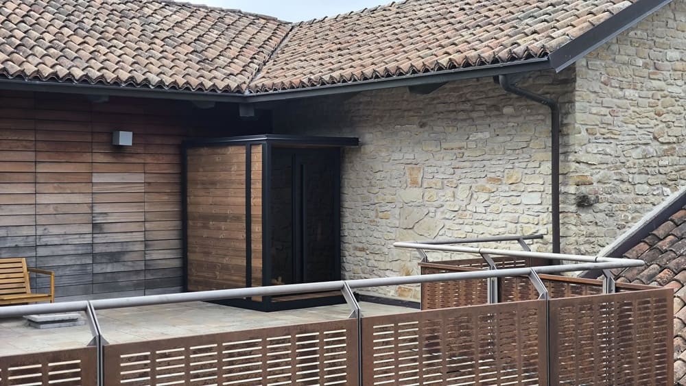 vista terrazzo con sauna