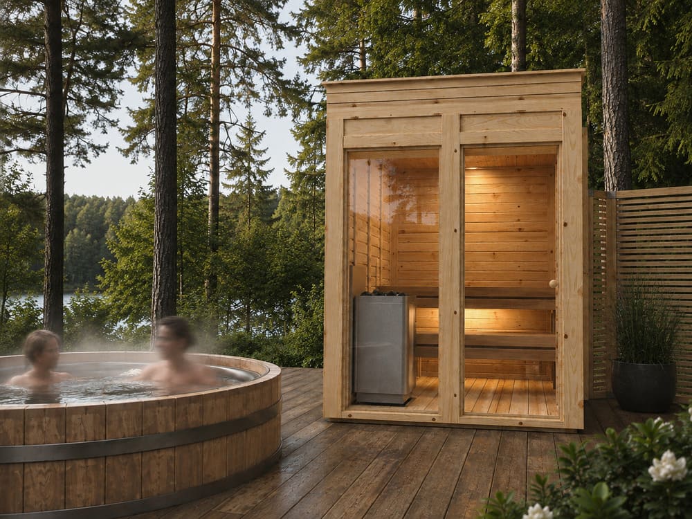 sauna modulare da esterno Valo Solo