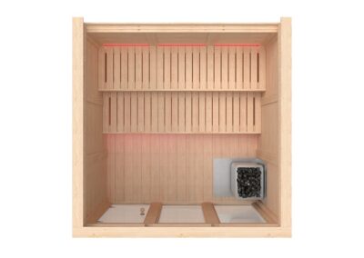 sauna modulare Vado Quadro vista alto