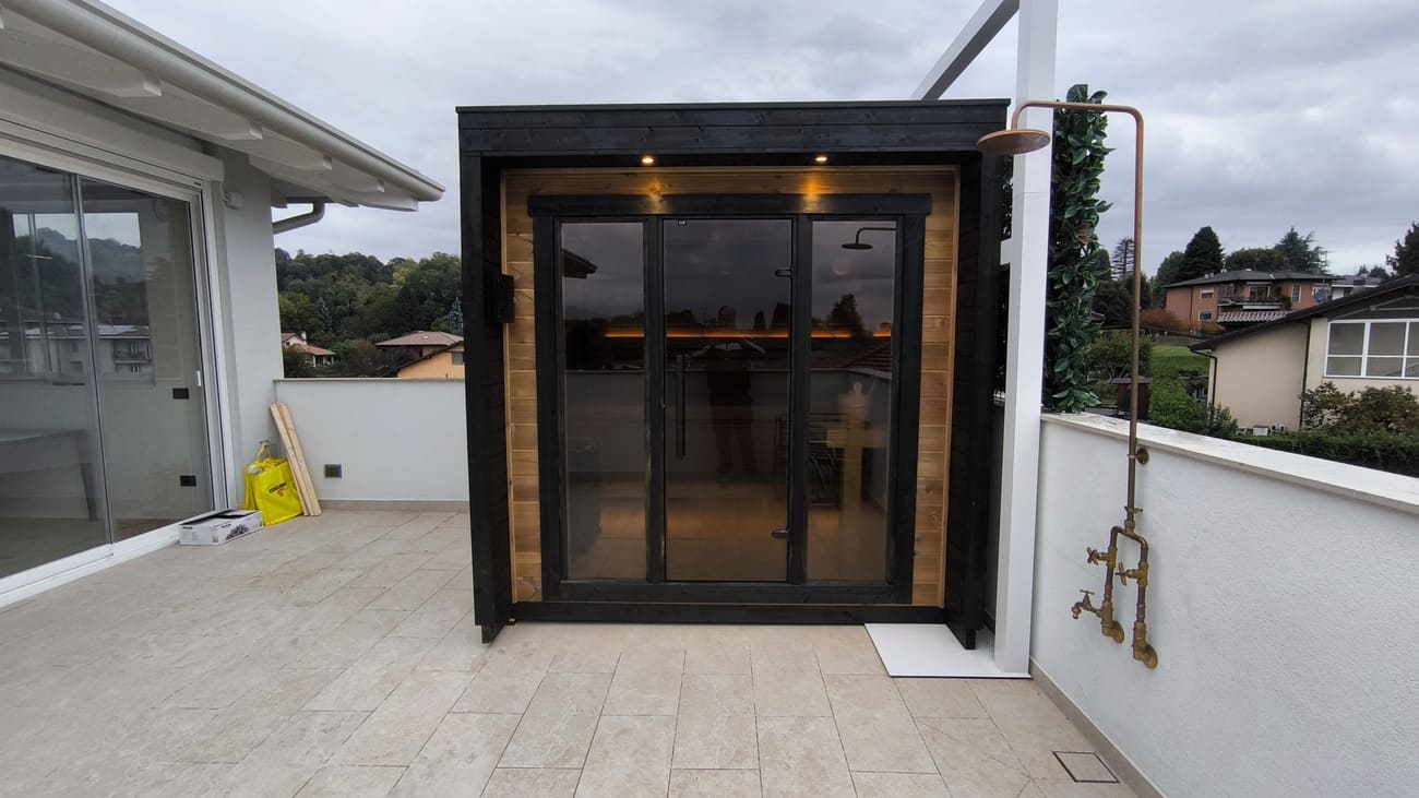 Sauna Patio XS Lifeclass su terrazzo