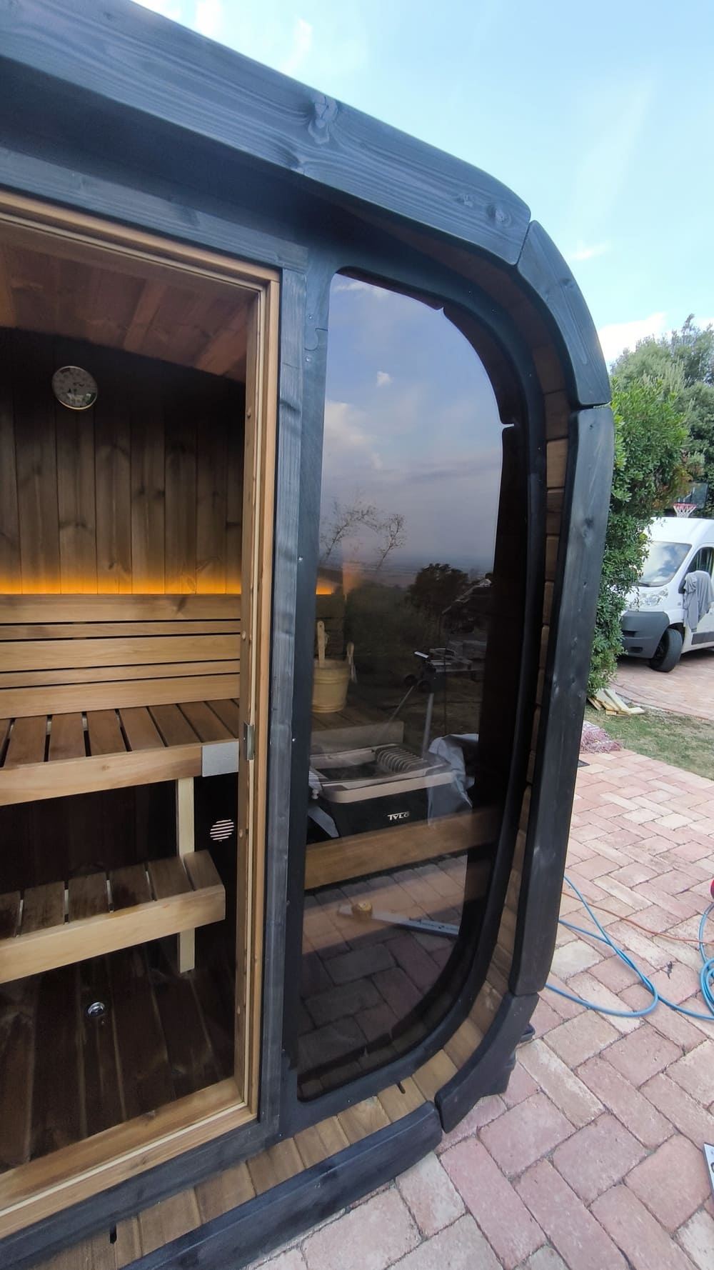 sauna con vetrata Piacenza