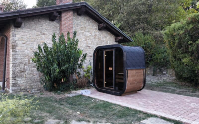 Nuovo Progetto: mini sauna da giardino: la nuova ice cube lux mini 1 sulle colline piacentine