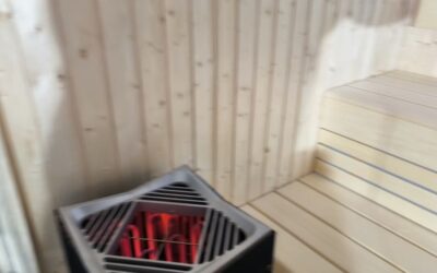 sauna con frontale vetrato: la nuova tylö harmony su misura in provincia di belluno
